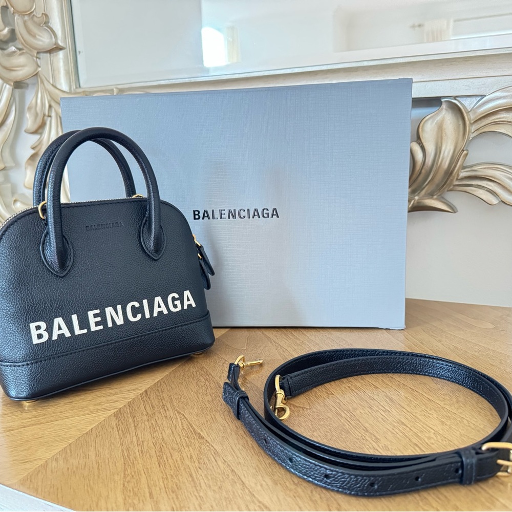 BALENCIAGA VILLE XXS HANDBAG IN BLACK